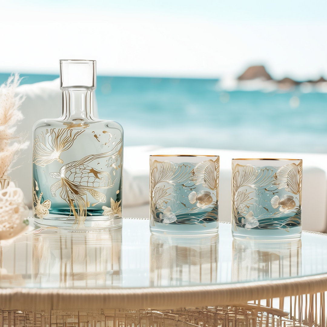 'Ocean Majesty' Whiskey Glasses