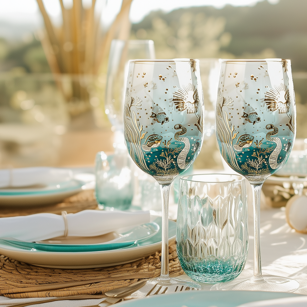 'Ocean Majesty' Goblet Wine Glass