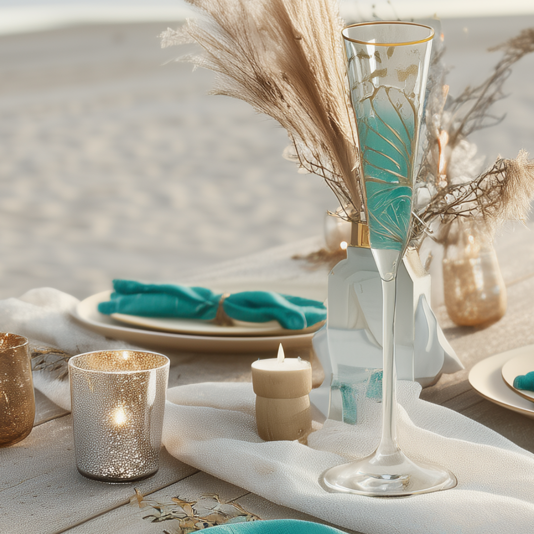 'Ocean Majesty' Champagne Flutes