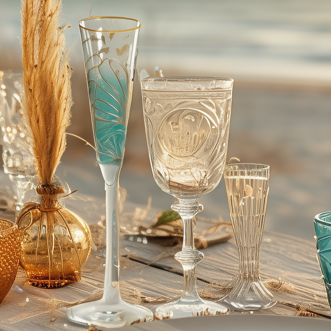 'Ocean Majesty' Champagne Flutes