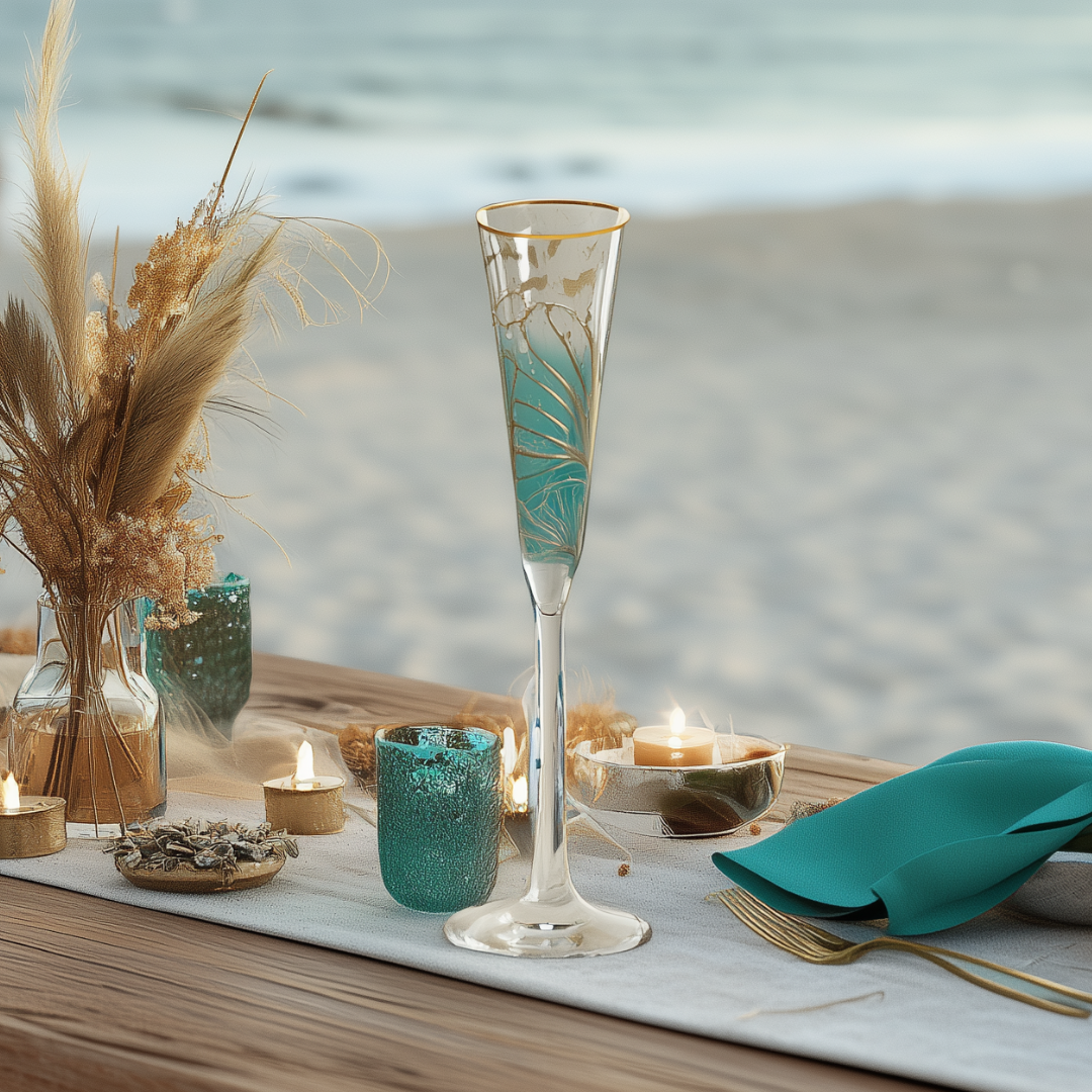 'Ocean Majesty' Champagne Flutes