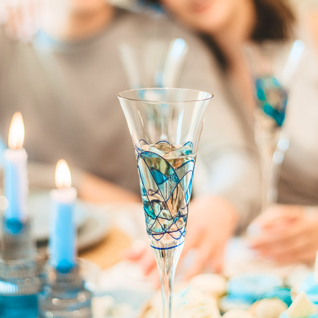 'Nativity' Champagne Flutes