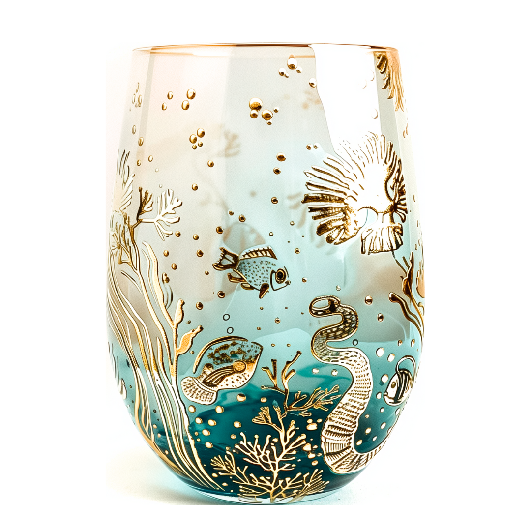 'Ocean' Majesty Wine Glass