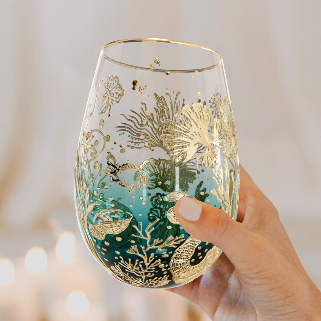 'Ocean' Majesty Wine Glass